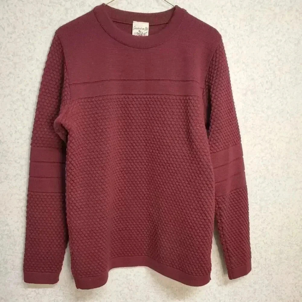S.N.S. Herning Fisherman Knit Burgandy Size M